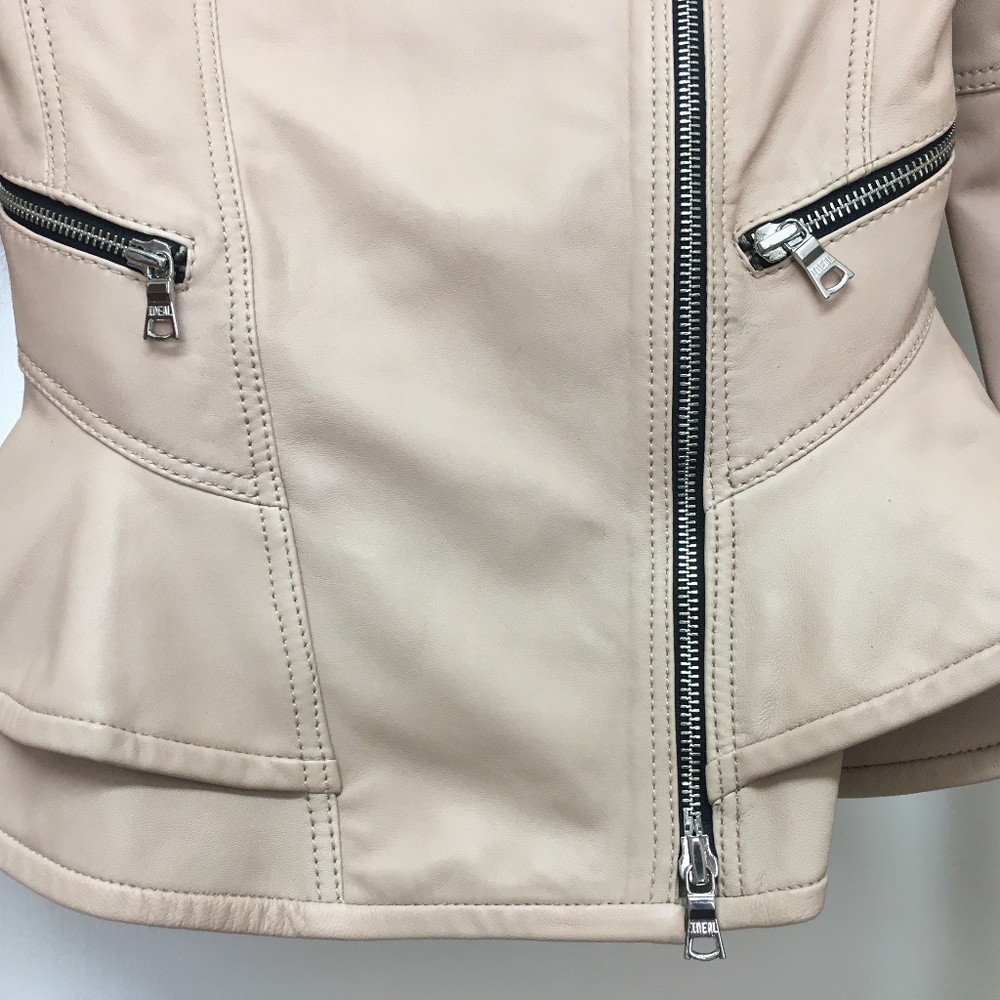 Marissa Webb Lamb Leather Shane Peplum Jacket - Picture 6 of 13